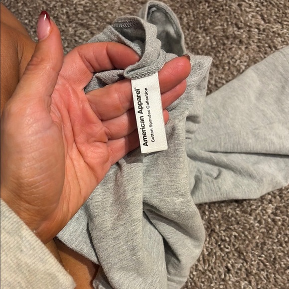 American Apparel Light Gray Crop Top - Picture 2 of 2